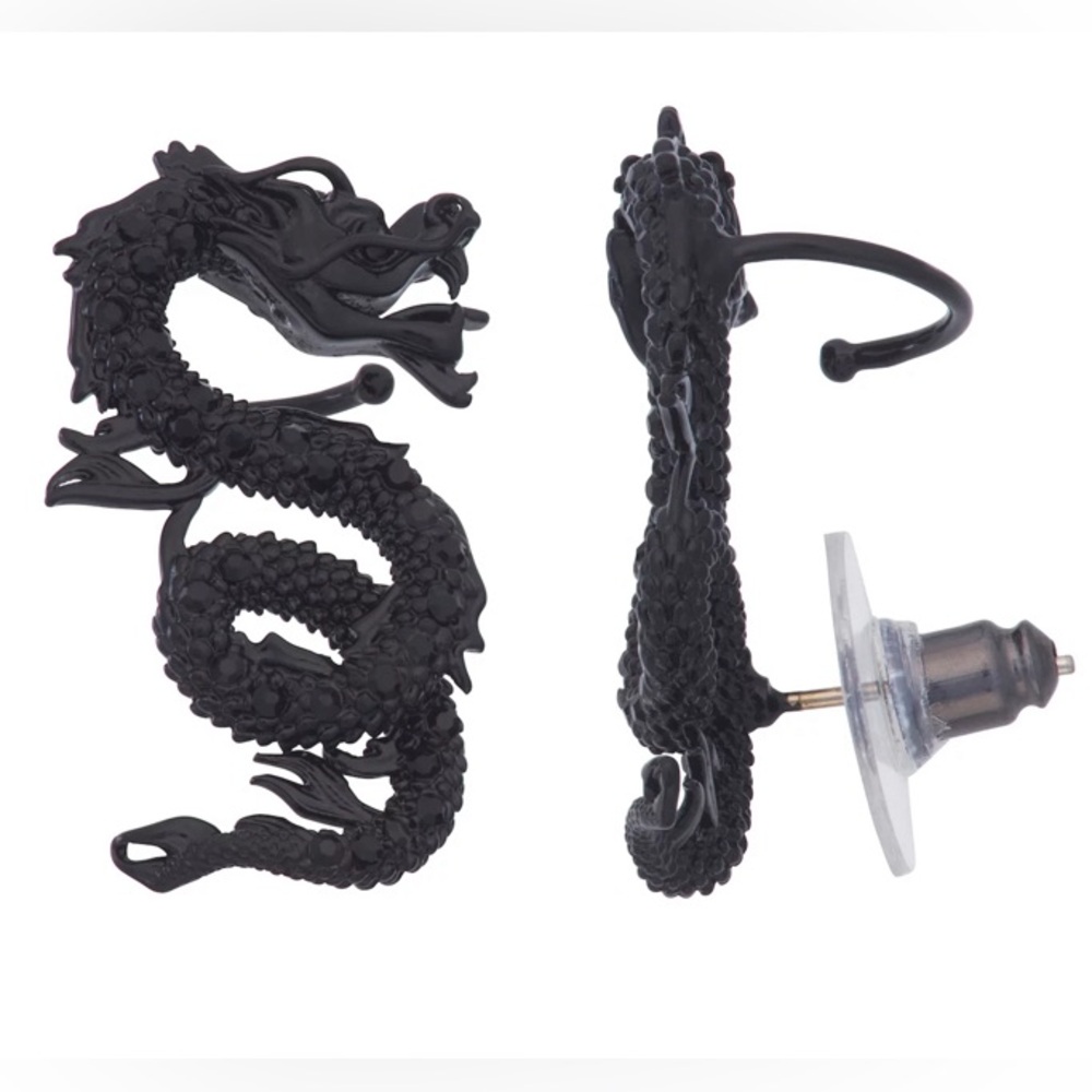 Black Dragon Earrings